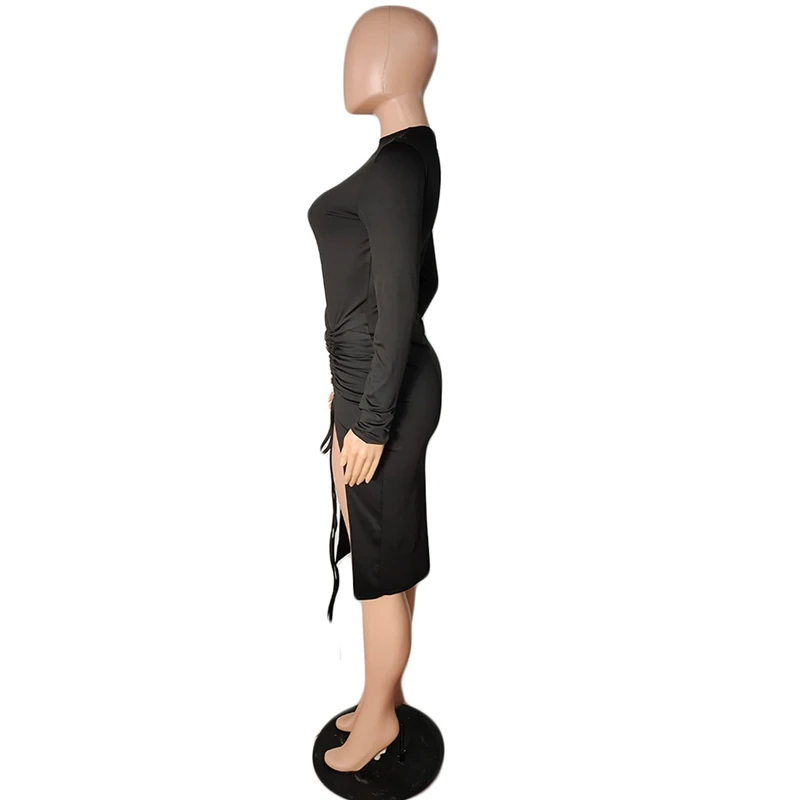 Vestido de Manga Znaiml Irregular Bodycon Midi Longa Elegante Aniversário Sexy Festa Outfits Streetwear Noite Club Wear Vestidos 2022 3 Computers & Electronics