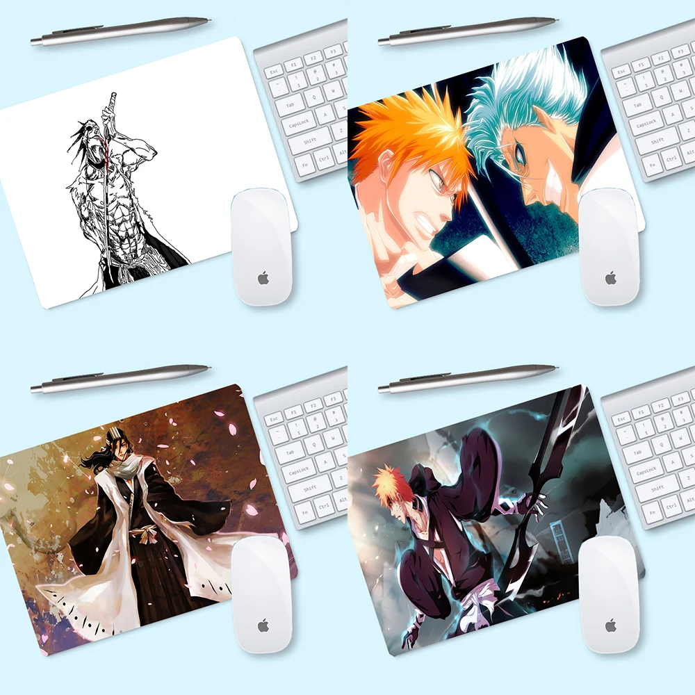 

220X180MM Bleach Kurosaki Ichigo Small Rubber Mouse Pad Anime MousePad Gamer Kaeyboard Pad Gaming Accessories Desk Mat for LOL