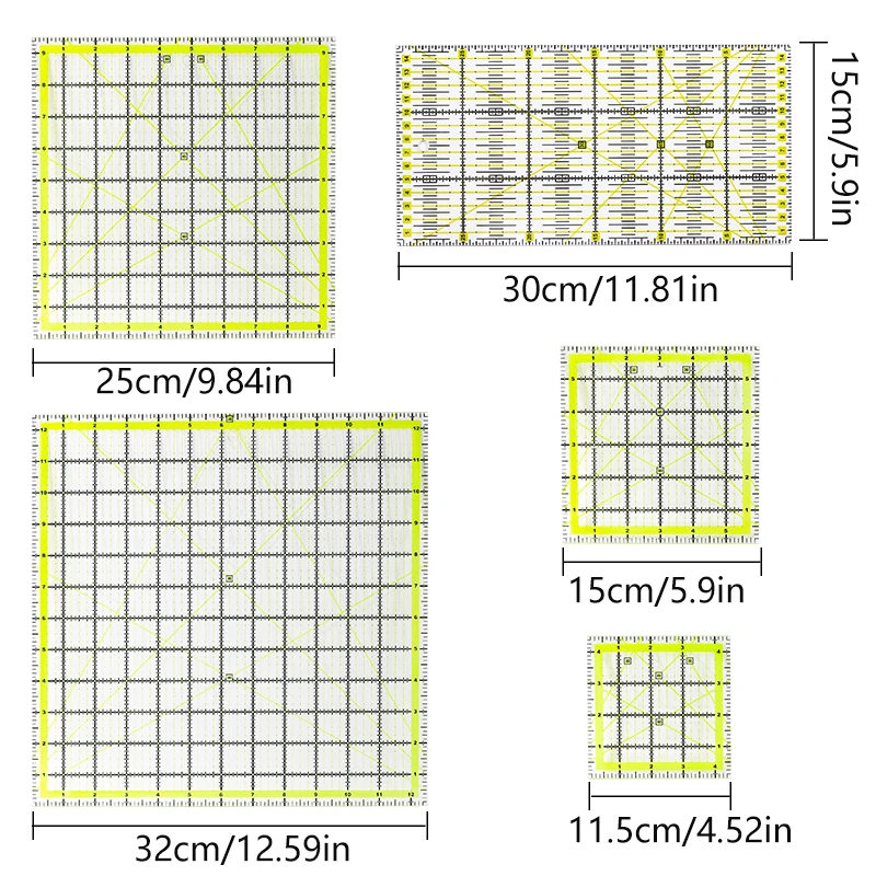 SHWAKK Patchwork Sewing Ruler Square Acrylic Fabric Cloth Ruler For  Dressmaker DIY Sewing Quilting Yardstick Cutting Craft - AliExpress