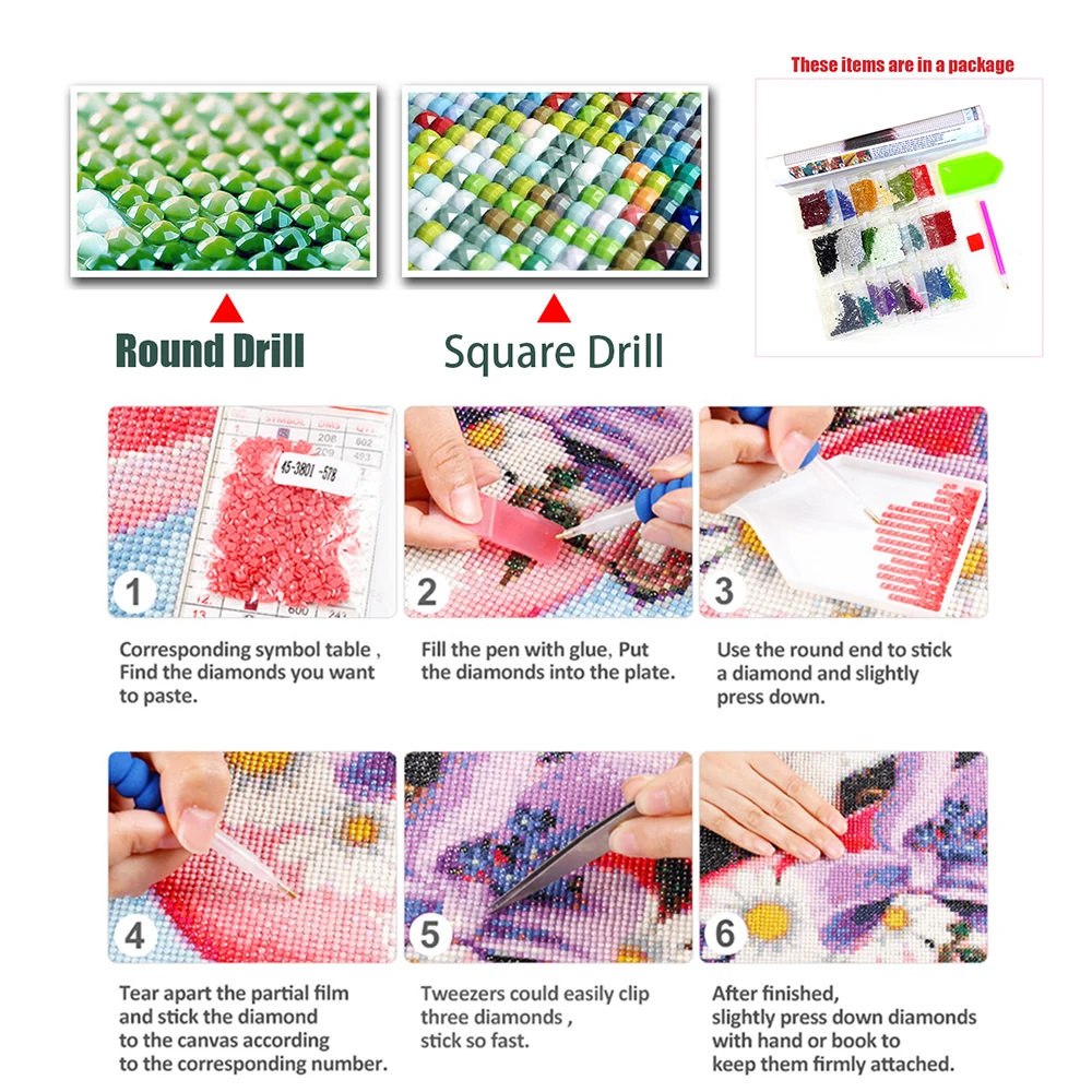 Diamond Painting Diamond Painting Accessories Landscape 5D Diamond Painting Full Drill Animal Abstract Diamond Mosaic Painting Kits Beach Rhinestone Embroidery DIY Gift