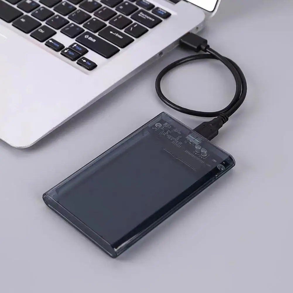 USB 3.0 Transparent Mobile Hard Disk Box 2.5 Inch SATA Serial Port SSD External Hard Drive Enclosure Disk Boxs