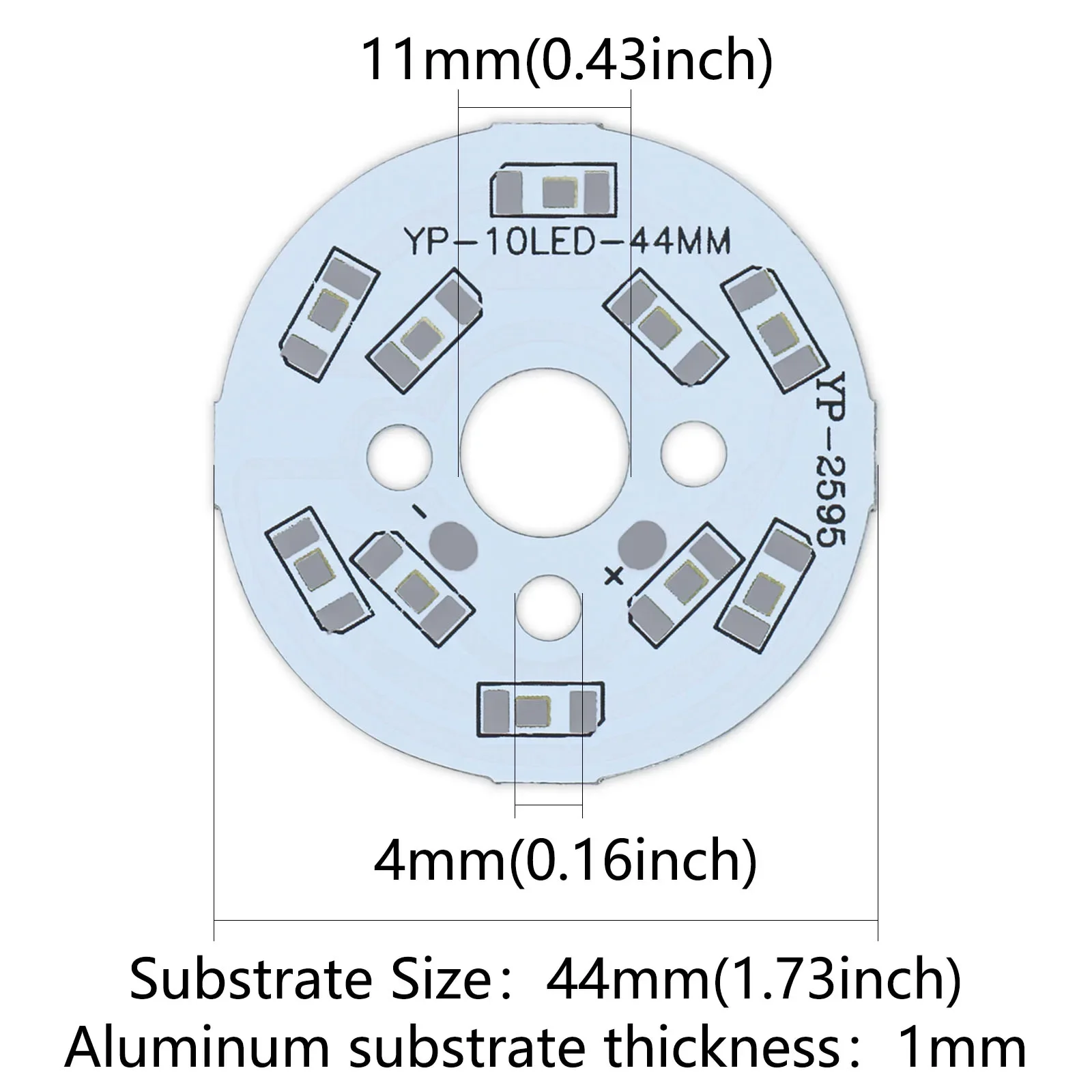 10pcs 5W LED PCB Lamp Aluminum Base Plate PCB Board Substrate High Brightness Light Board Round Aluminum Substrate For Lamp Bead