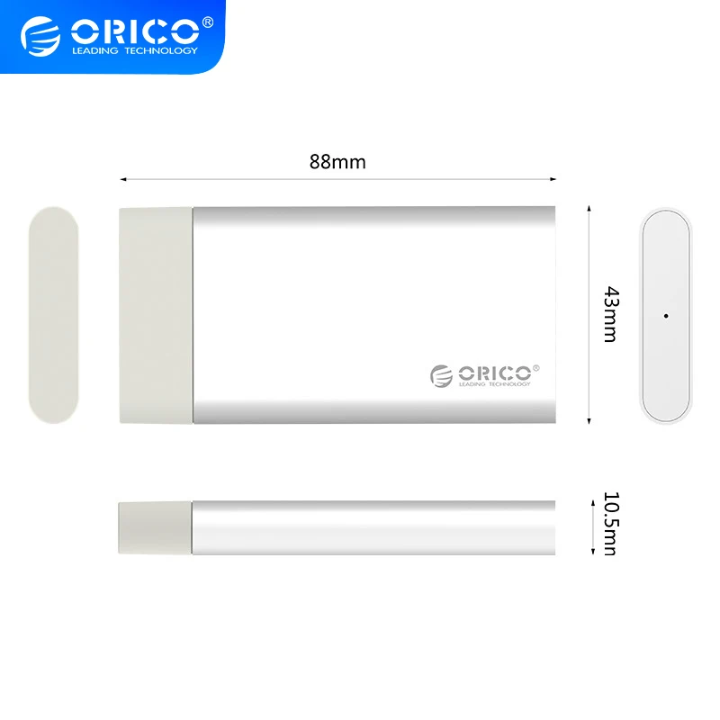 Orico Msg All-aluminum Ubs3.0 In-line Msata Caixa de Disco Rígido Portátil de Estado Sólido Ssd Mini Portátil Caixa Externa - Imagem 3