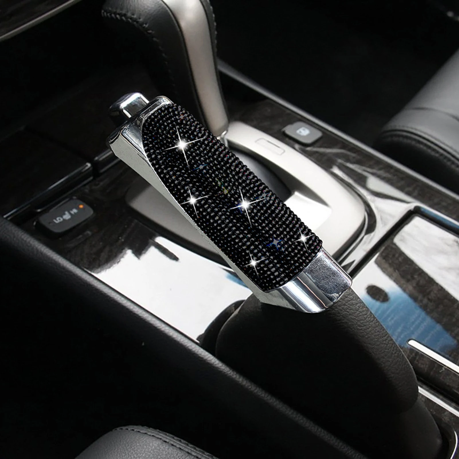 Universal Stylish Car Hand Brake Carbon Fiber Protector Cover Interior Decor High Quality ABS Smooth SUV Interior Accessory hand brake cover