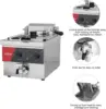 Deep Fryer Extra Large with Drain,Timer,Basket and Lid for Restaurant Use  Commercial 3