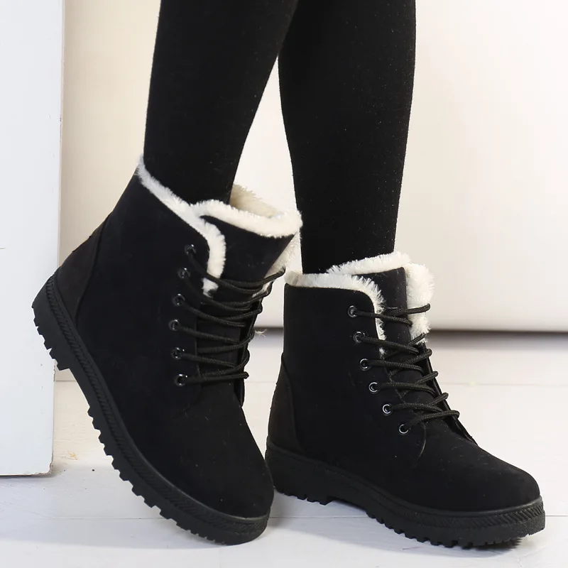 

Boots Women Winter 2024 New In Ankle Boots For Winter Shoes Women Low Heels Platform Botas Mujer Snow Boots Female
