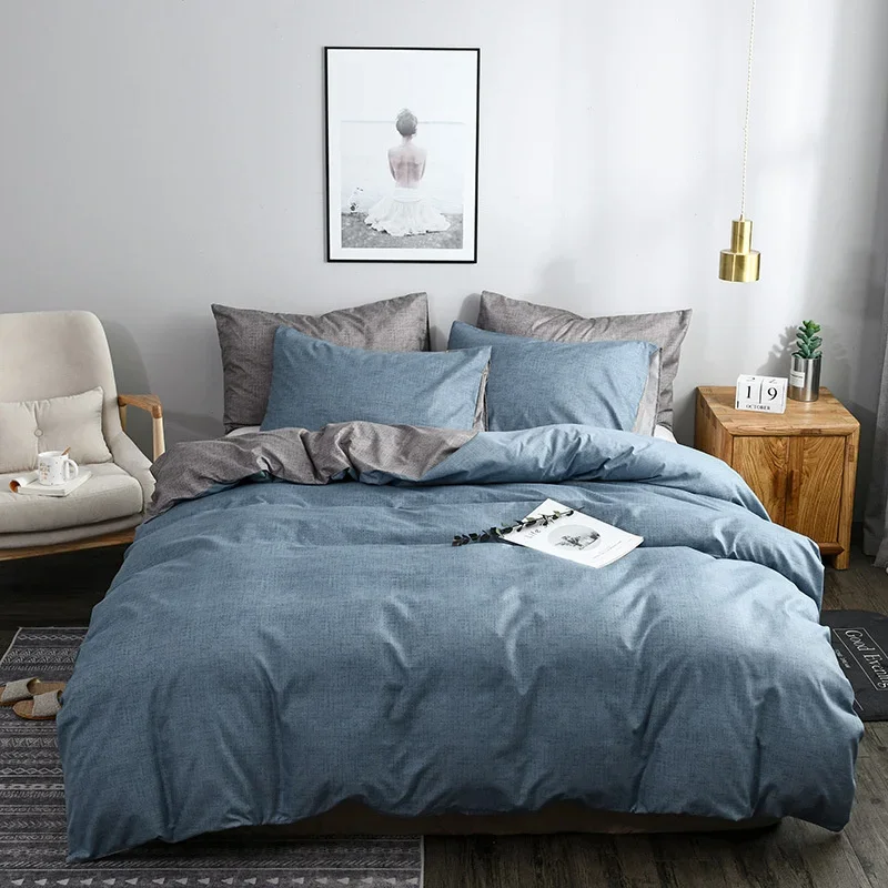 Solid Color Super Soft Duvet Cover Set with Pillowcases - Luxurious Bedding Set