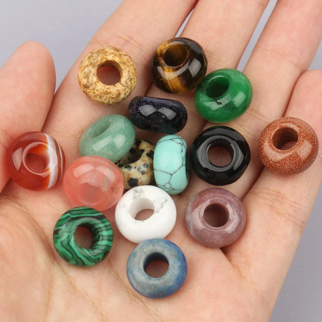 Big Hole Stone Making Jewelry  Natural Stone Beads Jewerly