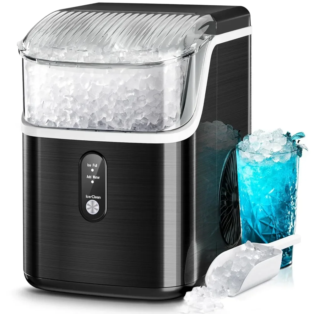 Crushed Ice, 35lbs/Day,One-Click Operation,Self-Cleaning Co