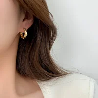 LATS New Design Trendy Retro Geometric Hoop Earrings for Women Irregular Light Luxury Simple Circle Earings Fashion Jewelry Gift - Image 3