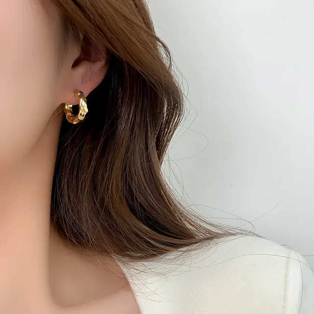 52698-819440.jpg LATS New Design Trendy Retro Geometric Hoop Earrings for Women Irregular Light Luxury Simple Circle Earings Fashion Jewelry Gift