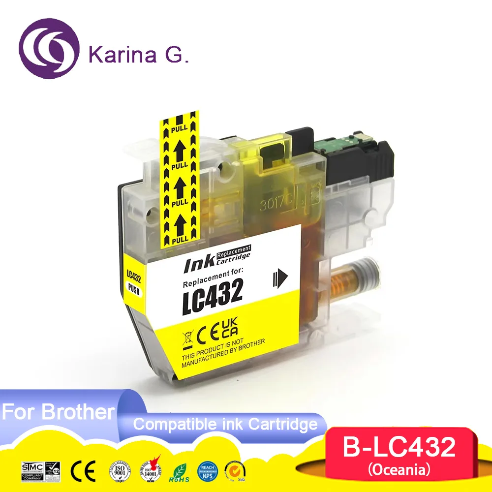 Standard capacity LC432 432 LC 432 Compatible Ink Cartridge For  MFC-J5340DW/J57