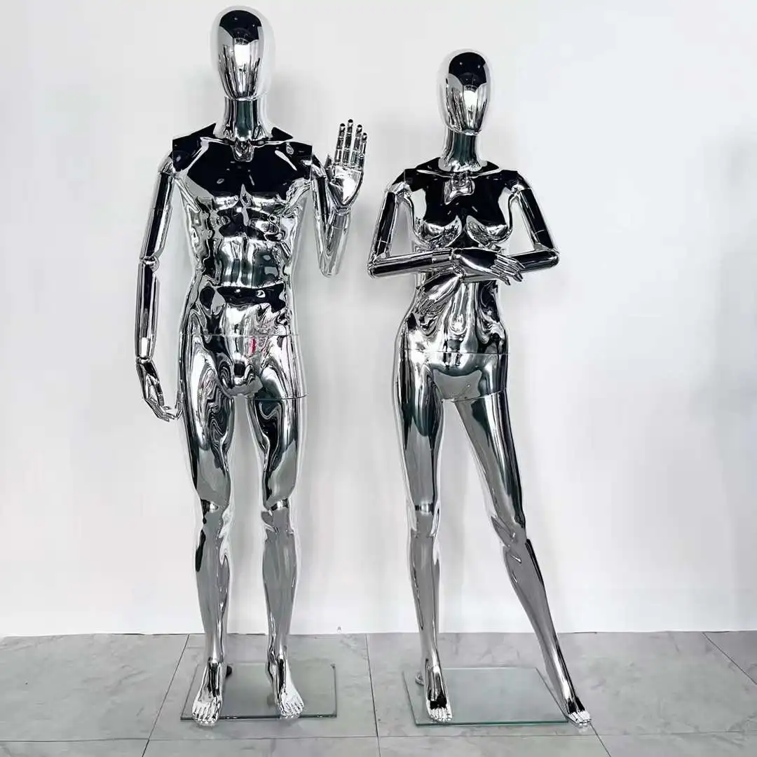 Manichino a Figura Intera con Braccia Mobili per Esposizione di Costumi e Abiti