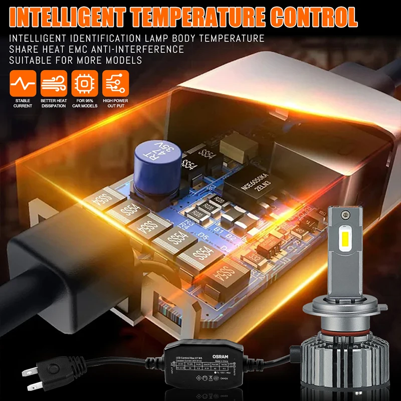 Osram LED H7 Car Lamps H4 H8 H11 LED Bulbs 9005 HB3 9006 HB4 Fog Light 6000K Auto 12V 50W Tuning Car Universal Turbo Super PTF