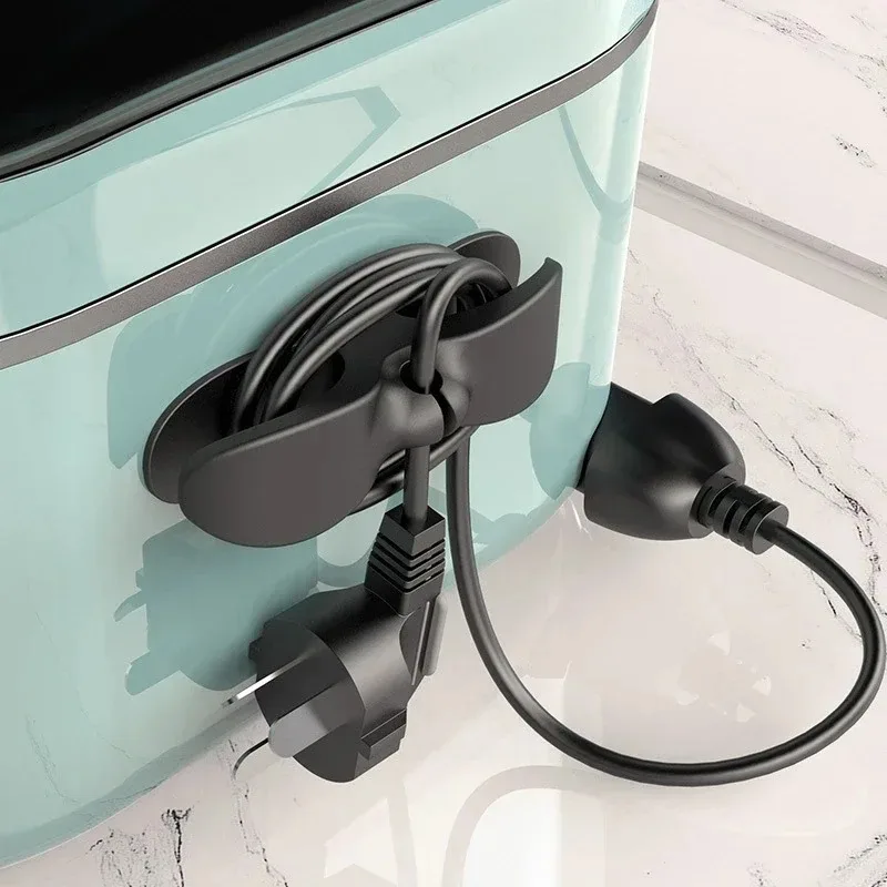 1/3PCS Home Appliance Cable Organizer Electric Cooker Toaster Microwave Oven Wire Winding Fixator Anti-tangle Power Cord Storage