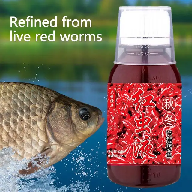 Appât liquide de vers rouge, appât d'odeur de poisson Additif de poisson,  appâts de leurres de pêche concentrés, exhausteur d'attractivité d'appât de  poisson