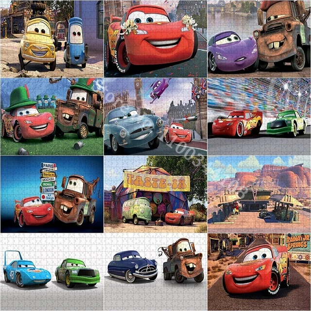 Disney filme carros quebra-cabeça 300/500/1000 peças quebra