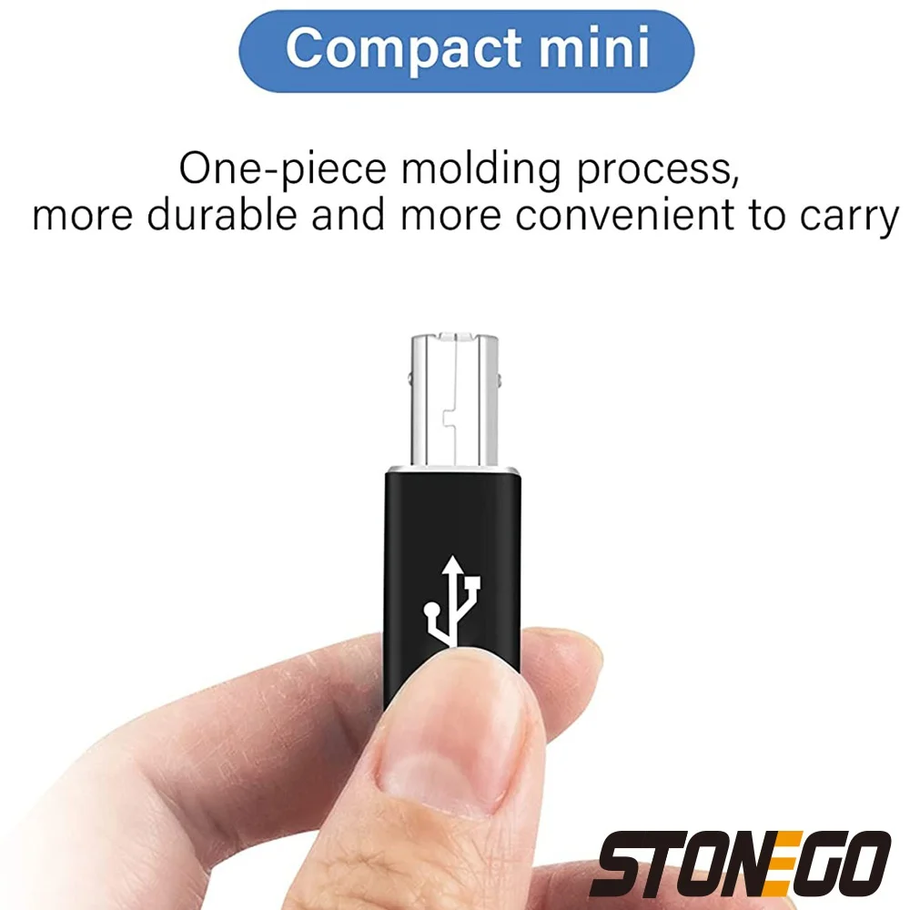 USB 타입 C - 사각형 어댑터(고속 충전용) - 전자 피아노 프린터 MIDI 커넥터 모바일 액세서리