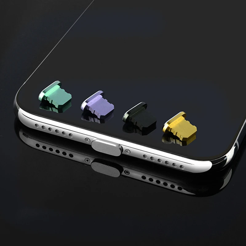 For Apple iPhone Metal Anti Dust Plug Charge Port Stopper Cap Cover for 13 12 11 Pro Max X XR 8 7 6S Plus Dustplugs | Мобильные