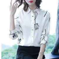 Woman Spring Autumn Style Blouses Shirts Lady Casual Long Sleeve Turn-down Collar Flower Printed Blusas Tops DF4851 - Image 2