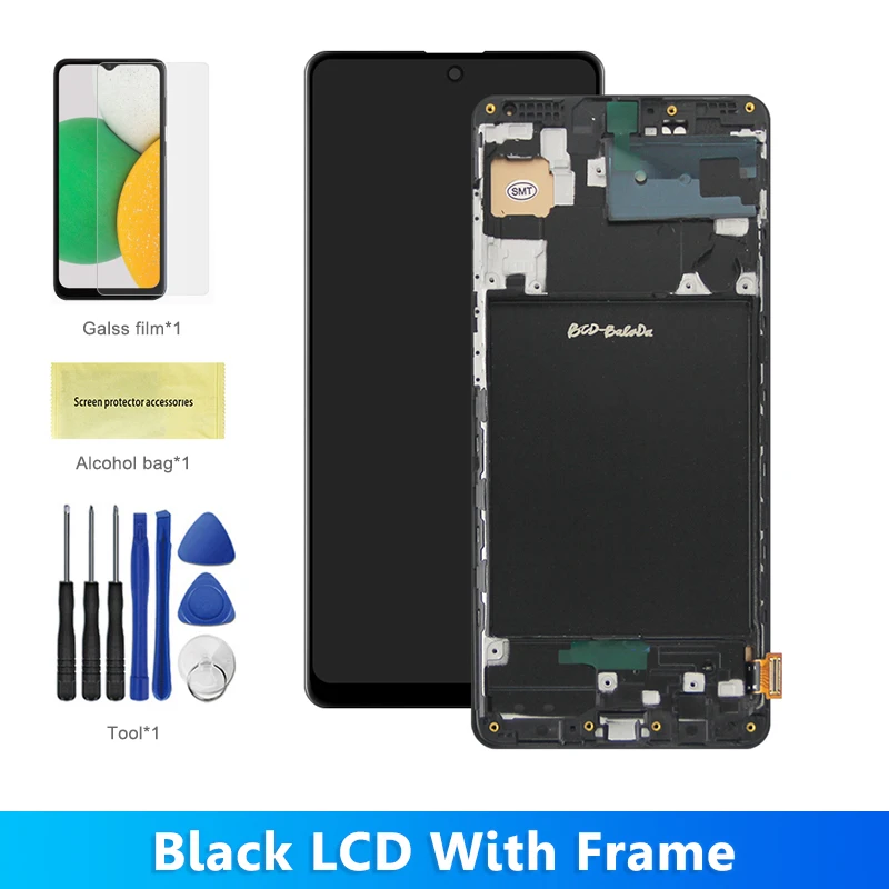 Écran Complet Tactile + LCD Sur Châssis Pour Samsung Galaxy A71 SM-A715F - Noir, Neuf Visiodirect