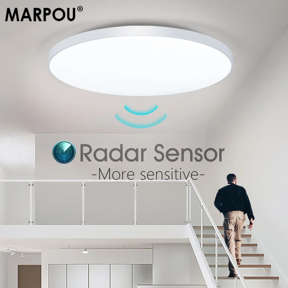 LED Ceiling Light MARPOU Radar Sensor LED Ceiling Lights Auto Delay motion sensor light Smart Home Lighting Ceiling LampRoom Hallways Corridor