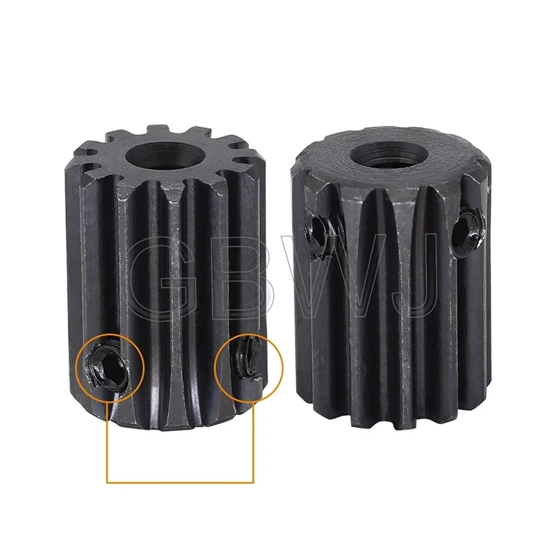 M1 5mm 10T 12T 14T # Steel Metal Pinion Motor Gear Hole 4/6/6.35/7/8mm RC Model Car Motor
