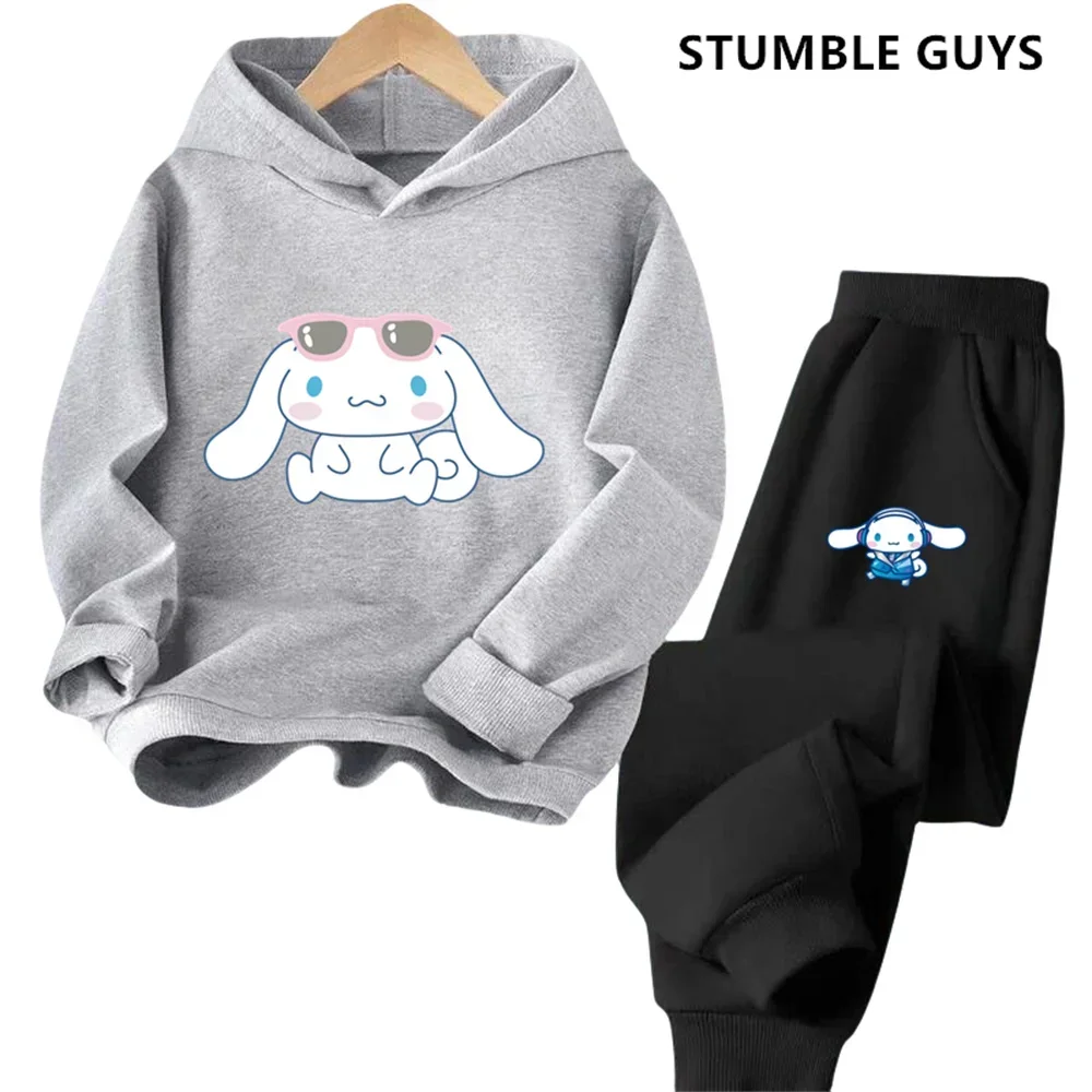 Kids Clothing Set Girls Clothing Set Kids Sports Suit Children Sports Suit Kids Sweatshirt Set Cute Cinnamoroll Kids Sports Suit Kawaii Cinnamoroll Sweater Anime Kuromi My Melody Children Hoodie Sweatpants Set Girl Gift
