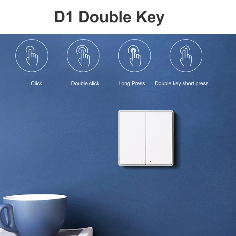 Aqara-interruptor Inteligente de Parede sem Fio d1 Zigbee Chave de Luz Controle Remoto Fio de Fogo Não Neutro Trabalhe com mi Home Homekit - Image 2