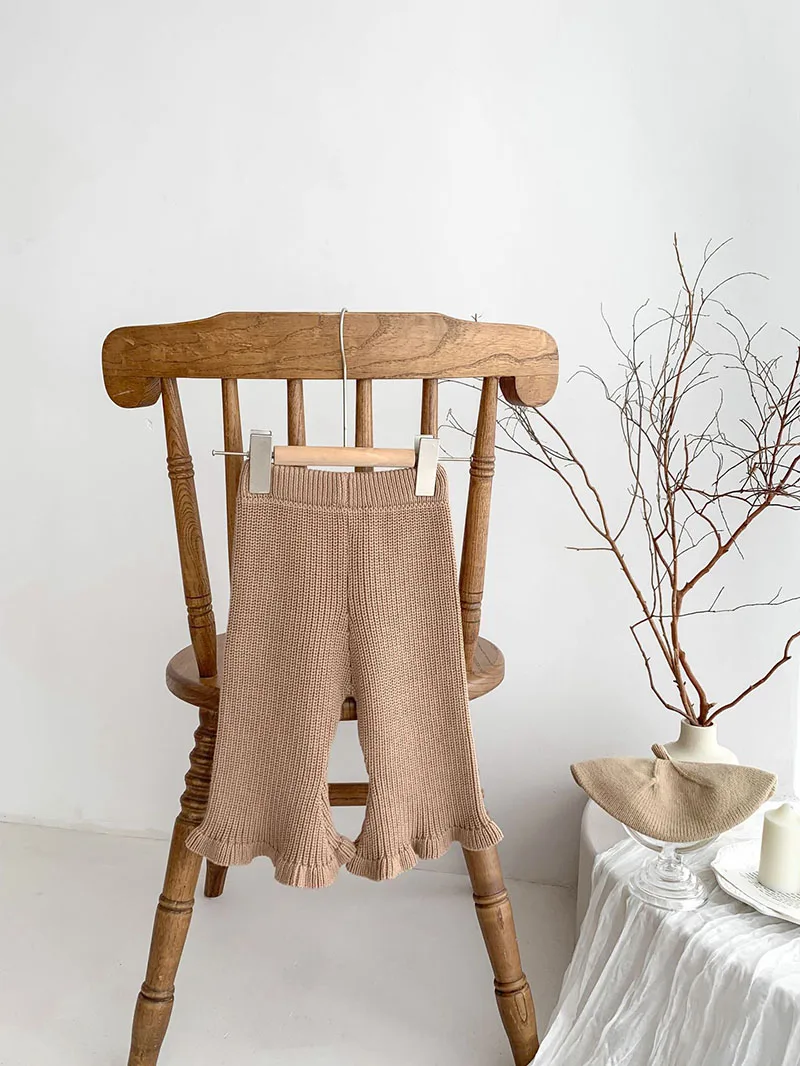 Autumn Baby Girls Flare Knit Trousers