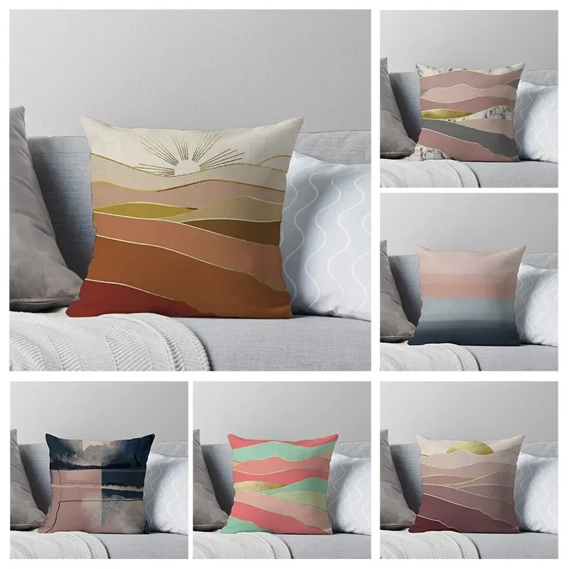 

Color stripe Decorative Home pillow case Cushion covers autumn 40x40cm60x60cm Modern Living Room sofa bed 45*45Morocco plush