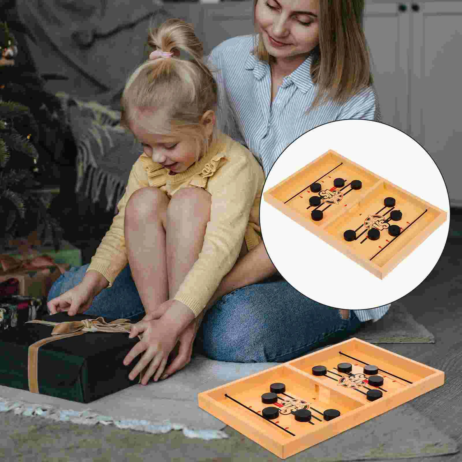 Bouncing Chess Funny Toy Catapult Bounce Board Game Educational Plaything Wood Interactive