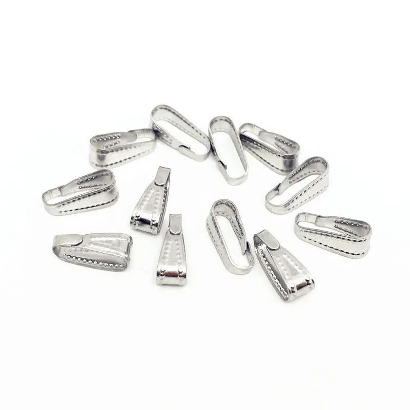 Fermagli per collana a clip, con gancio a scatto, in acciaio inossidabile, dimensioni: 4 x 16 mm | Merceria e Tessuti