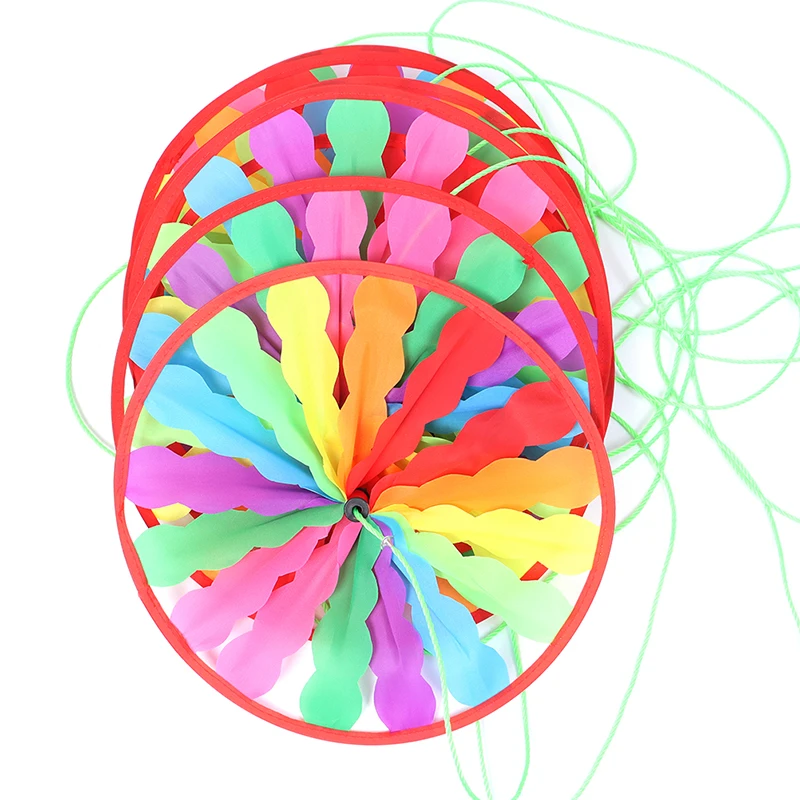Rainbow Wheel Windmill Wind Spinner Whirligig Garden Funny Children Toys