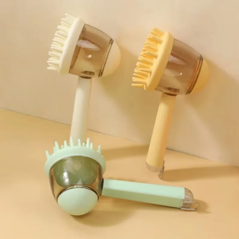 "2-in-1 Pet Bath Brush with Massage & Liquid Dispenser-Multi-Functional Grooming Tool for Cats/Dogs" Environment Protection