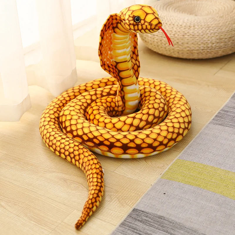Simulation Kobra Kuscheltier – Lebensechte Plüschschlange 110 Cm