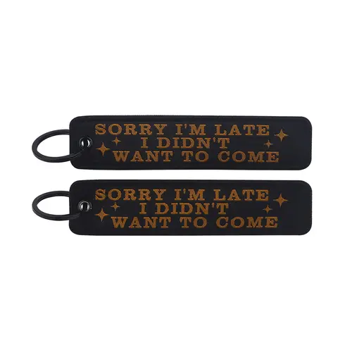 1pcs Computer Pop-up Window Quotes Embroidered Keys Tag Keychains For Motorcycles Backpack Fashion Key Ring Accessories Gifts - Image 101