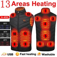 17 Areas Electric Heated Vest Usb  Heating Vest Heated Jacket Men Women Heated Bodywarmer Usb Inner Heat Vest Veste Chauffante 2