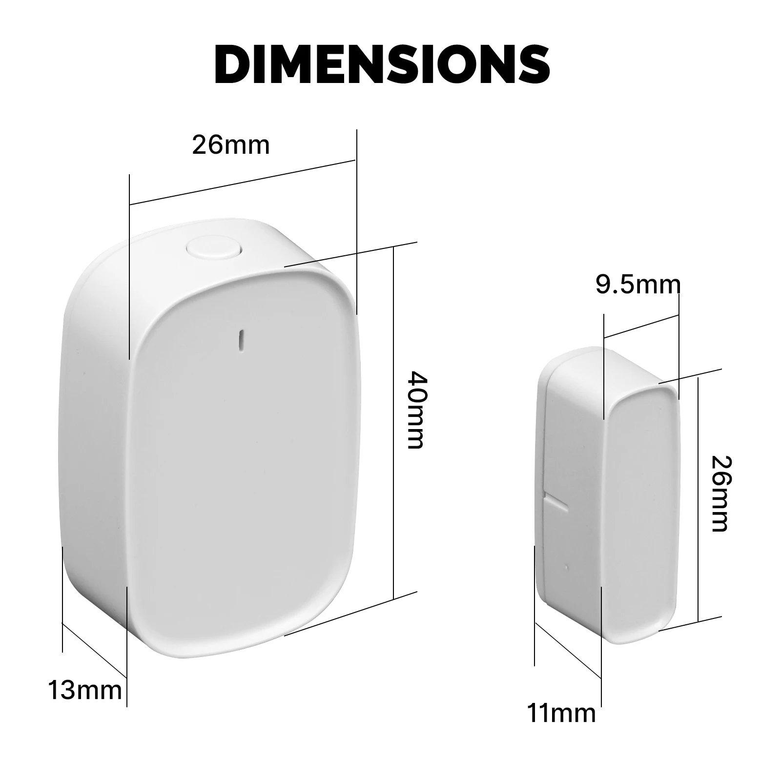 Door Window Sensor MOES-Smart Zigbee Window Door and Gate Sensor Detector Work with Tuya, Home Security Alarm System, Smart Life App Remote Control