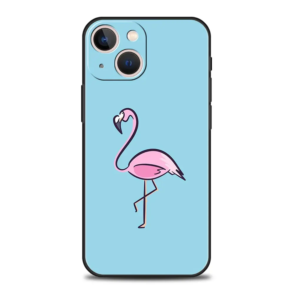 Flamingo Luxe Silicone Shockproof Phone Case - Pink Red