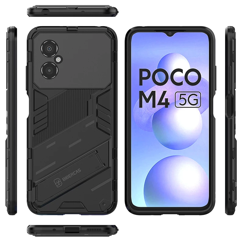 Custodia Per Poco M4 Cover Robot Holder Armor Cover Antiurto Per Xiaomi Poco M4 X4 Pro Pocom4 Funda Poco M4 X4 Pro Coque
