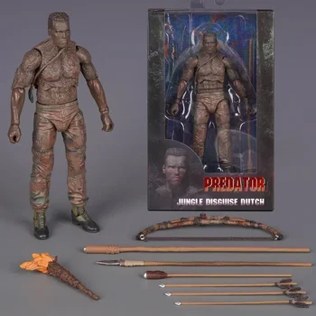 In Stock NECA KO Predator 30th Anniversary Jungle Encounter Dutch Extraction Dutch Patrol Dutch Disguise Dutch Action Figures 7