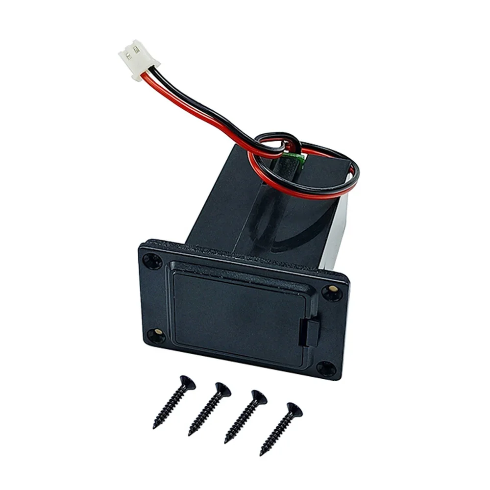 Gitarrenteile 9V Batteriegehäuse Halter Abdeckbox für Akustikgitarre Bass Pickup Schwarz von 1 Stück – Detail 40