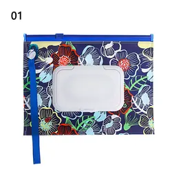 Portable Refillable Wet Wipe Pouch with Snap-Strap & Flip Cover (2-1)