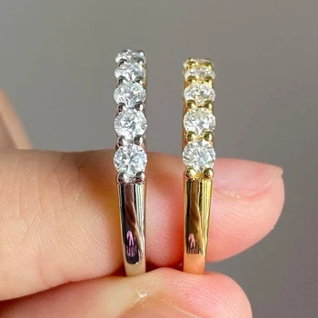 3mm Moissanite Rings for Women S925 Silver 7 Stone Engagement Wedding Sparkling Diamond Ring Fine Jewelry Gift 4