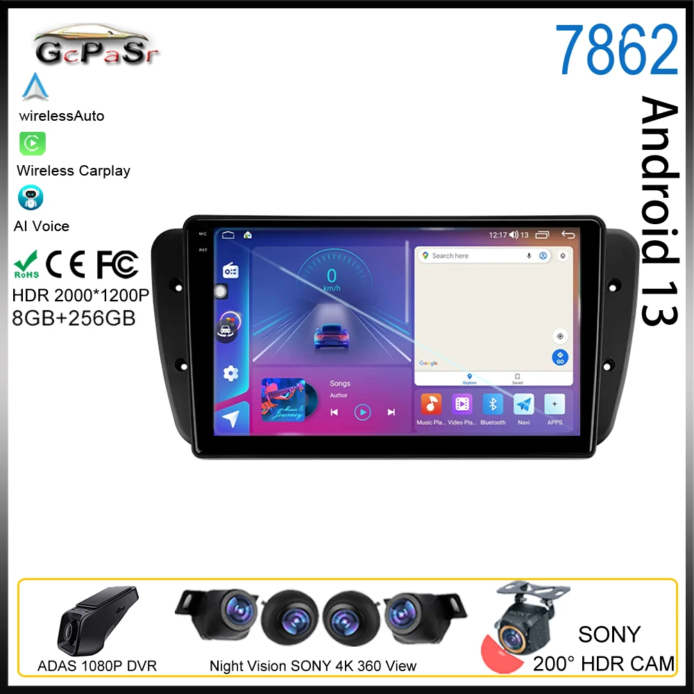 

Android For SEAT Ibiza 6J IV 4 2008 - 2015 Car Auto Radio Multimedia Video Player Carplay GPS Navigation Rear camera No 2din DVD