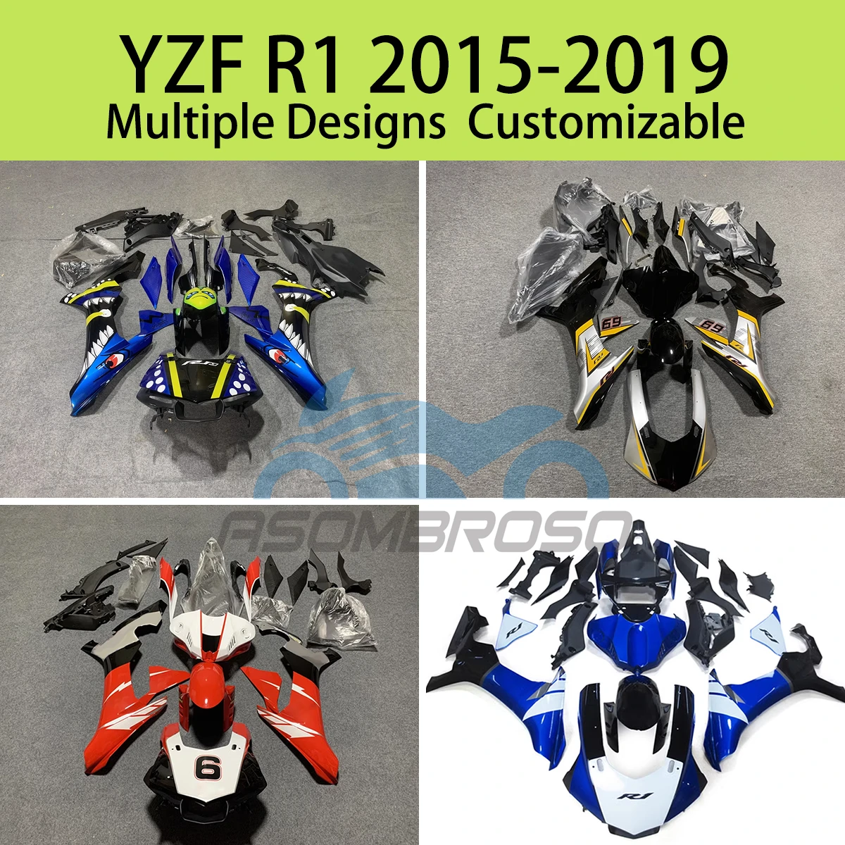 

Комплект обтекателей для YAMAHA YZF R1 2015 2016 2017 2018 2019 ABS пластиковые мотоциклетные обтекатели комплект послепродажное обслуживание 15 16 17 18 19