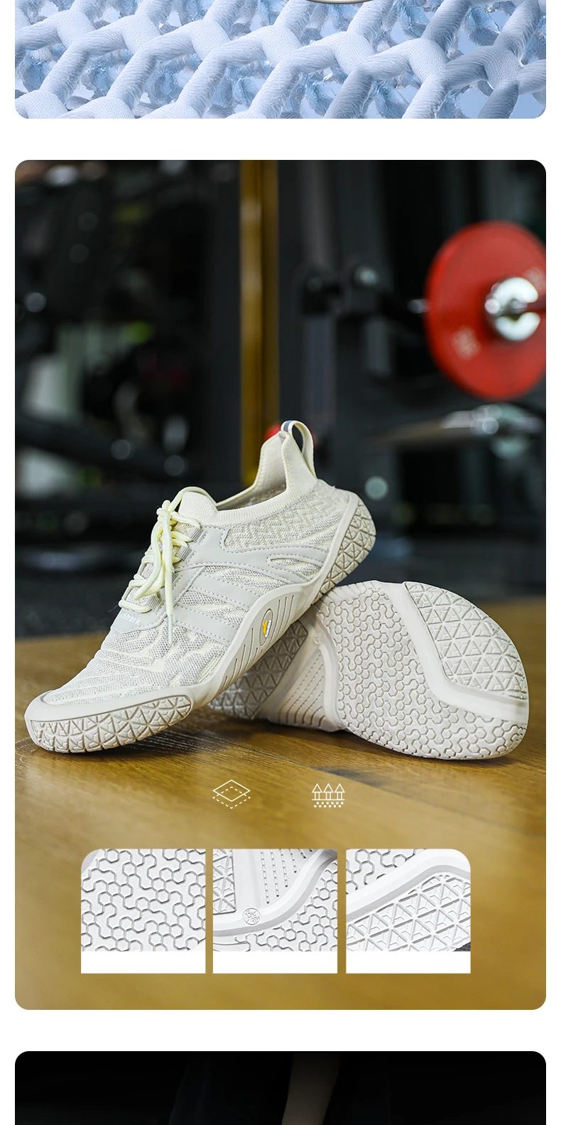 GallonShark Wide Toe Box Barefoot Shoes, Breathable Knit Non-Slip Sneakers For Powerlifting & Gym Workouts_desvips.com