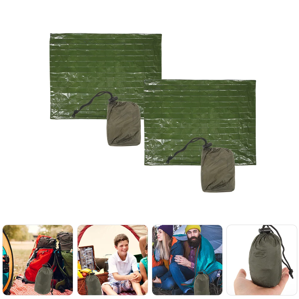 

2 Sets First Aid Blanket Rescuing Outdoor Emergency Survival Camping Used Thermal Multipurpose