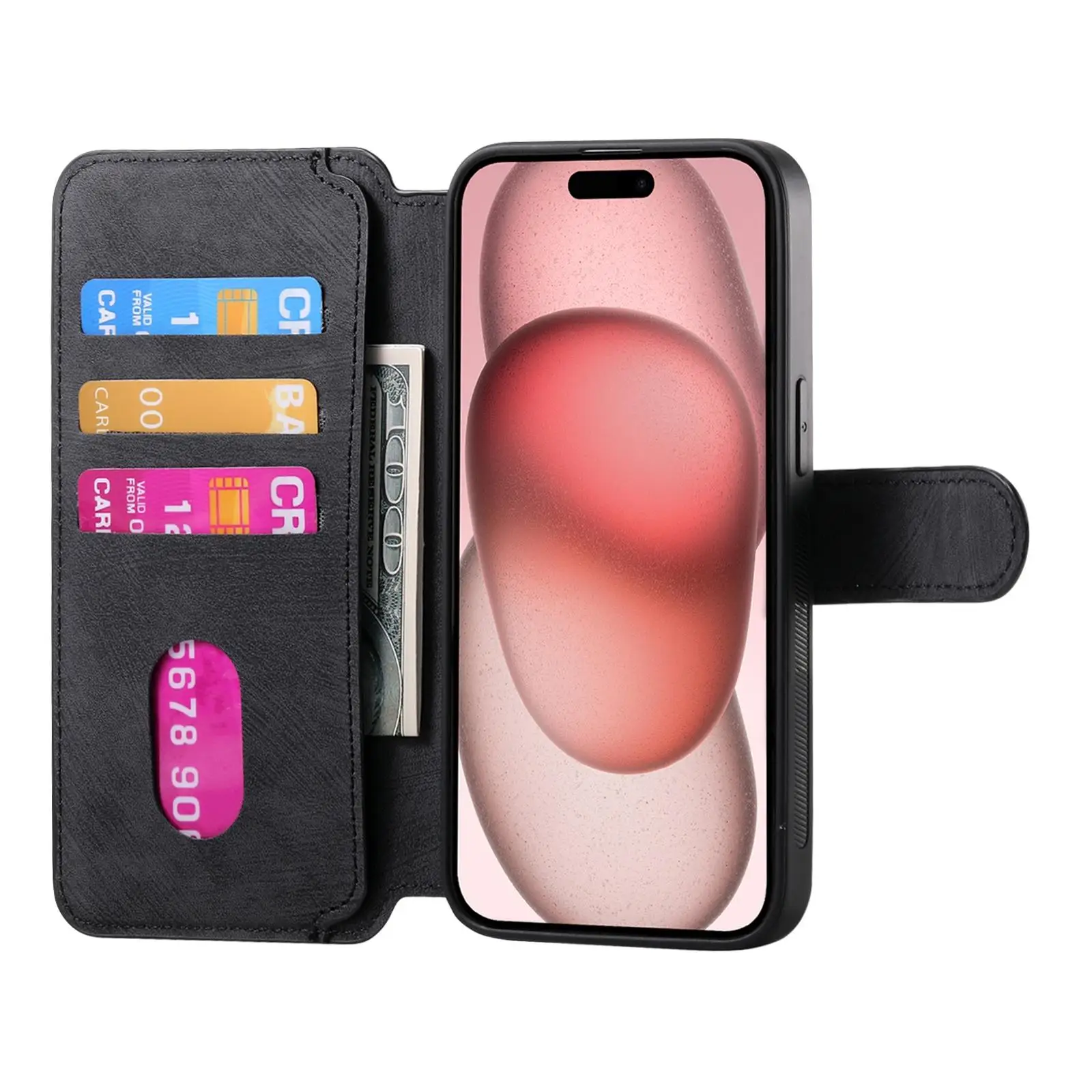 Retro Magnetic MagSafe RFID Anti-Theft PU Leather Phone Case, 6.1''